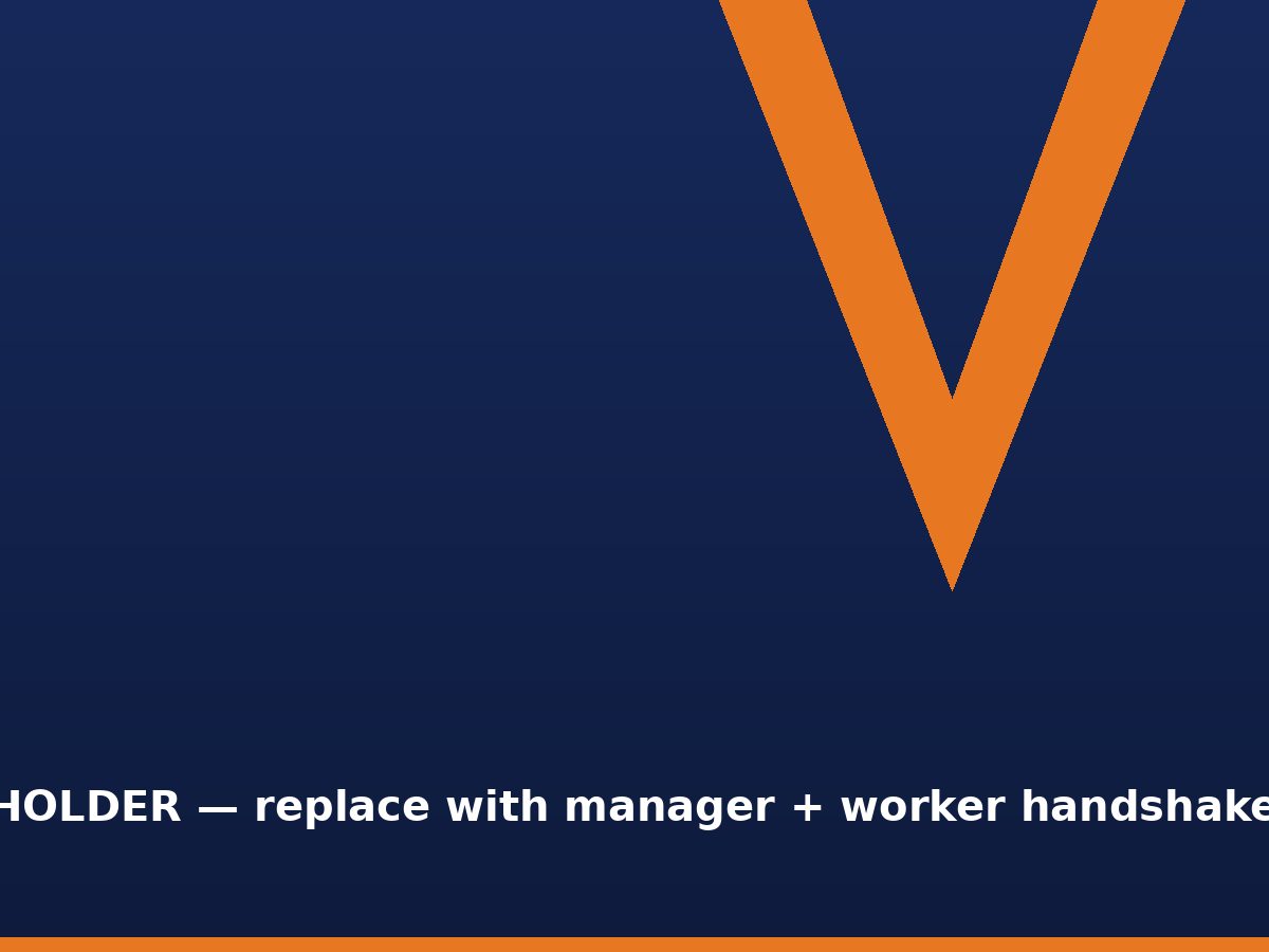 Hiring manager shaking hands with a placed worker