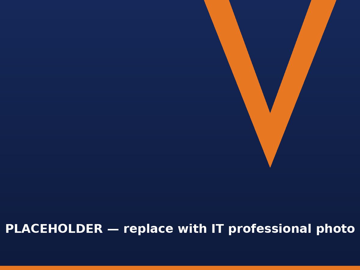 IT professional at a workstation