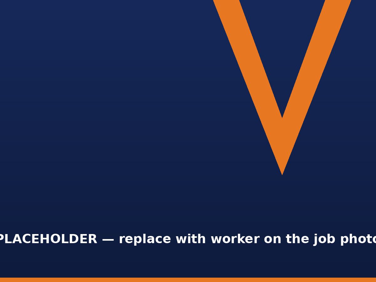 Valden worker on the job