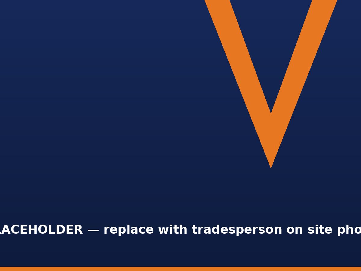 Licensed tradesperson on a commercial job site